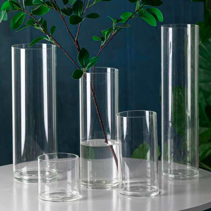 17. CYLINDRICAL VASE COLLECTION, 10cmH to 100cmH