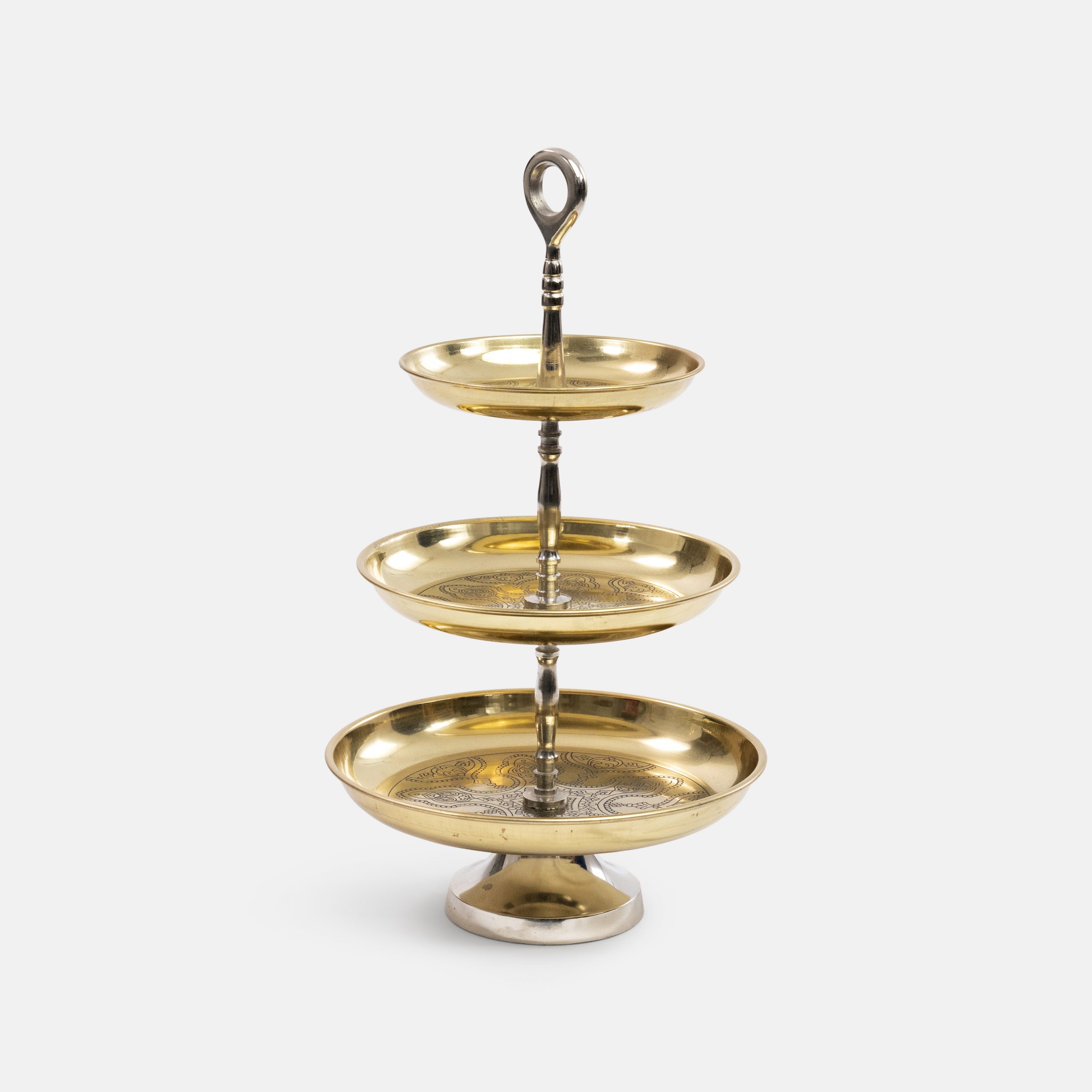 3 TIERED CAKE STAND, Gold