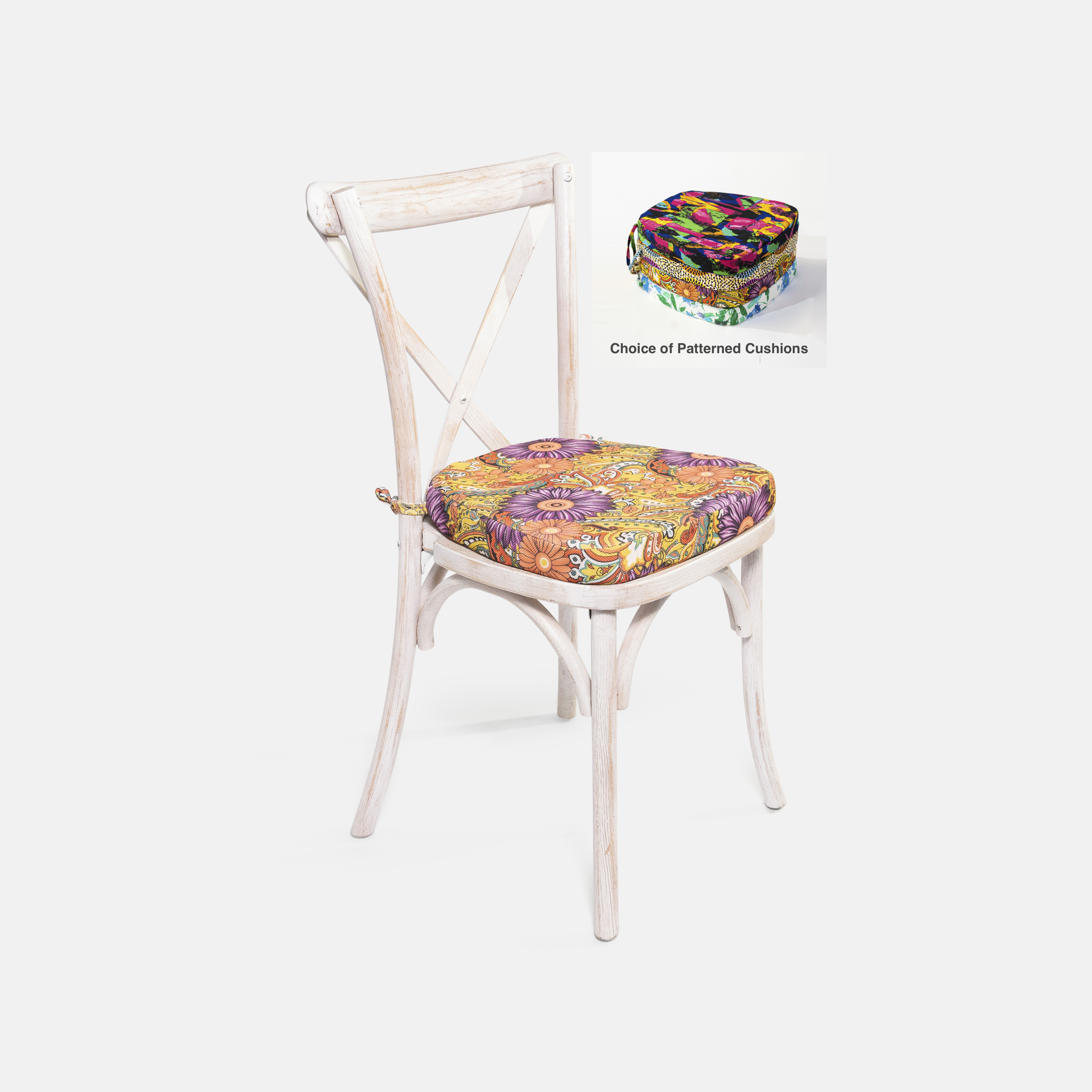 1. Limewash Crossback Chair, 2_ Warm Orange Florals Cushion copy