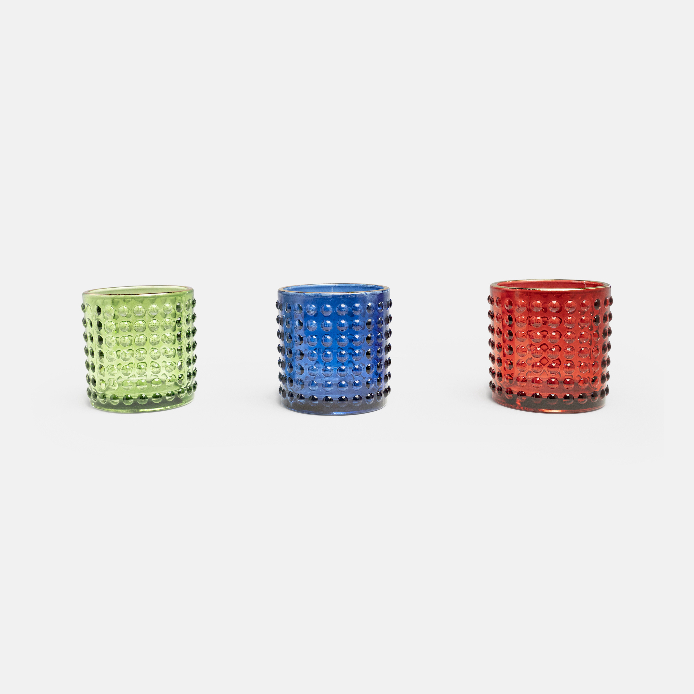 8. BUBBLES Tealight Holders (4 Drop down colour options GREEN, BLUE, RED, MIXED)