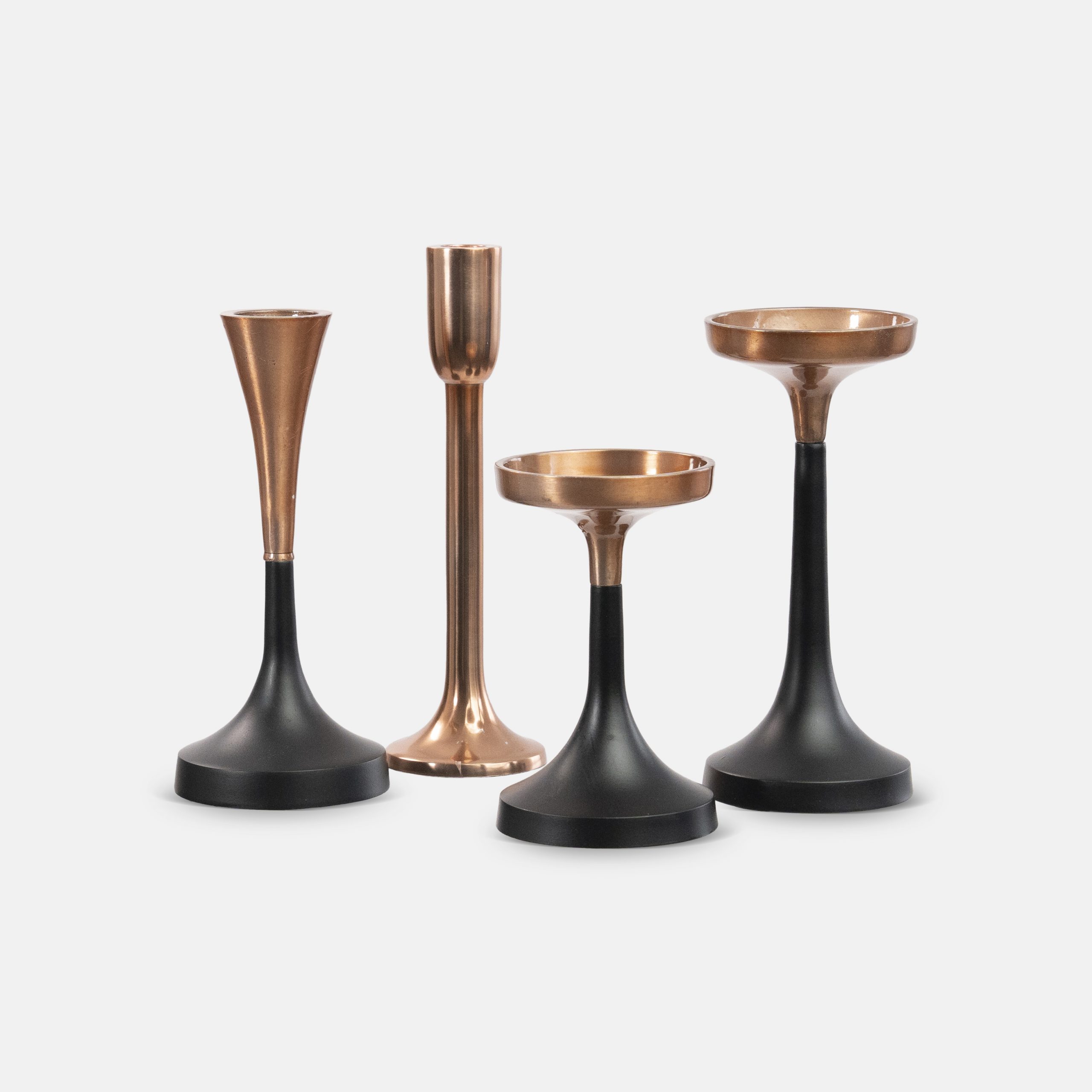 9. MODISH Candleholders, Copper and Black